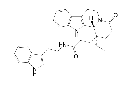 3-[(1R,12bR)-1-ethyl-4-keto-2,3,6,7,12,12b-hexahydropyrido[2,1-a]$b-carbolin-1-yl]-N-[2-(1H-indol-3-yl)ethyl]propionamide