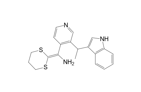 4-Pyridinemethanamine, .alpha.-1,3-dithian-2-ylidene-3-[1-(1H-indol-3-yl)ethyl]-, stereoisomer