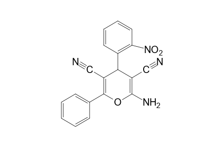 2-amino-4-(o-nitrophenyl)-6-phenyl-4H-pyran-3,5-dicarbonitrile