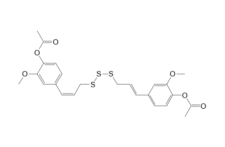 Phenol, 4,4'-(trithiodi-1-propene-3,1-diyl)bis[2-methoxy-, diacetate, (E,E)-