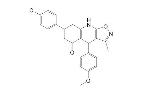 7-(4-Chlorophenyl)-4-(4-methoxyphenyl)-3-methyl-4,7,8,9-tetrahydroisoxazolo[5,4-b]quinolin-5(6H)-one