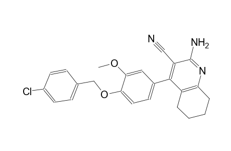 2-amino-4-{4-[(4-chlorobenzyl)oxy]-3-methoxyphenyl}-5,6,7,8-tetrahydro-3-quinolinecarbonitrile
