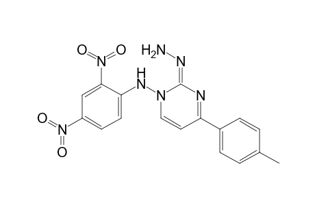 2(1H)-Pyrimidinone, 1-[(2,4-dinitrophenyl)amino]-4-(4-methylphenyl)-, hydrazone