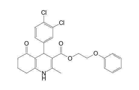 2-Phenoxyethyl 4-(3,4-dichlorophenyl)-2-methyl-5-oxidanylidene-4,6,7,8-tetrahydro-1H-quinoline-3-carboxylate