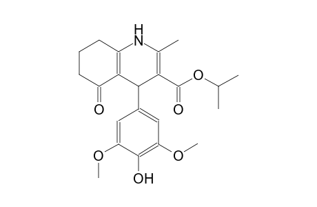 3-quinolinecarboxylic acid, 1,4,5,6,7,8-hexahydro-4-(4-hydroxy-3,5-dimethoxyphenyl)-2-methyl-5-oxo-, 1-methylethyl ester