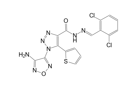 1-(4-amino-1,2,5-oxadiazol-3-yl)-N'-[(E)-(2,6-dichlorophenyl)methylidene]-5-(2-thienyl)-1H-1,2,3-triazole-4-carbohydrazide