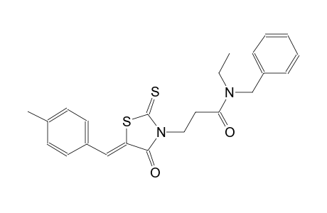N-benzyl-N-ethyl-3-[(5Z)-5-(4-methylbenzylidene)-4-oxo-2-thioxo-1,3-thiazolidin-3-yl]propanamide