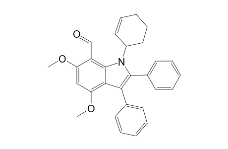 1-(cyclohex-2'-enyl)-4,6-dimethoxy-2,3-diphenylindole-7-carbaldehyde