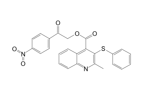 2-(4-Nitrophenyl)-2-oxoethyl 2-methyl-3-(phenylsulfanyl)-4-quinolinecarboxylate