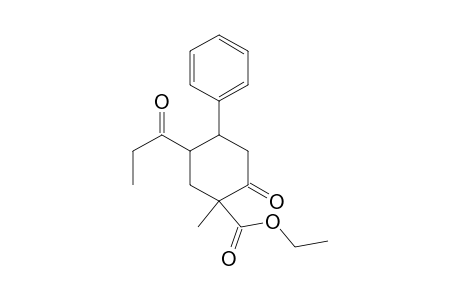 2-(Ethoxycarbonyl)-2-methyl-5-phenyl-4-propionylcyclohexan-1-one
