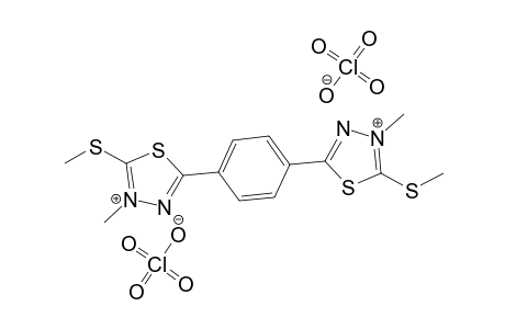 2,2'-(p-phenylene)-bis(4-methyl-5-methylthio-1,3,4-thiadiazolium) diperchlorate