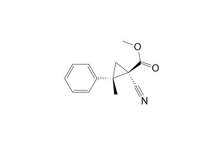 Cyclopropanecarboxylic acid, 1-cyano-2-methyl-2-phenyl-, methyl ester, trans-