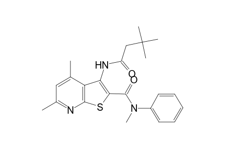 3-(3,3-dimethylbutanamido)-N,4,6-trimethyl-N-phenylthieno[2,3-b]pyridine-2-carboxamide
