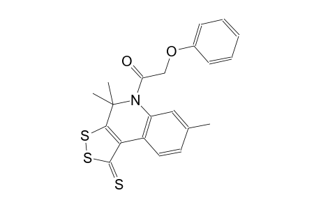 1H-[1,2]dithiolo[3,4-c]quinoline-1-thione, 4,5-dihydro-4,4,7-trimethyl-5-(phenoxyacetyl)-