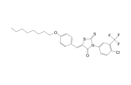 (5Z)-3-[4-chloro-3-(trifluoromethyl)phenyl]-5-[4-(octyloxy)benzylidene]-2-thioxo-1,3-thiazolidin-4-one