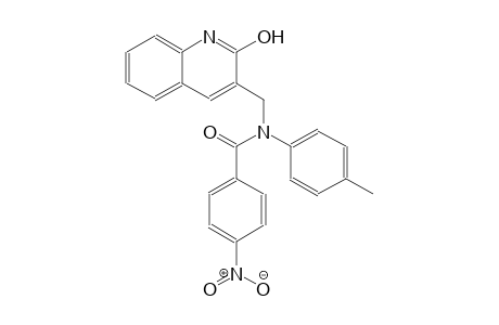 N-[(2-hydroxy-3-quinolinyl)methyl]-N-(4-methylphenyl)-4-nitrobenzamide