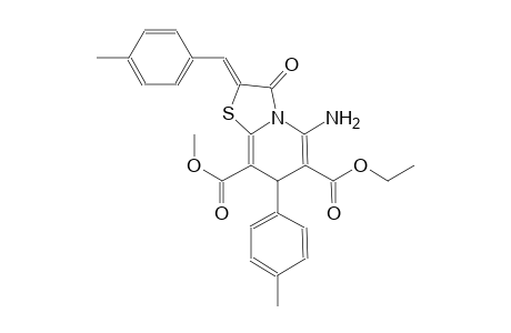 6-ethyl 8-methyl (2Z)-5-amino-2-(4-methylbenzylidene)-7-(4-methylphenyl)-3-oxo-2,3-dihydro-7H-[1,3]thiazolo[3,2-a]pyridine-6,8-