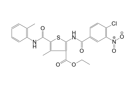 3-thiophenecarboxylic acid, 2-[(4-chloro-3-nitrobenzoyl)amino]-4-methyl-5-[[(2-methylphenyl)amino]carbonyl]-, ethyl ester