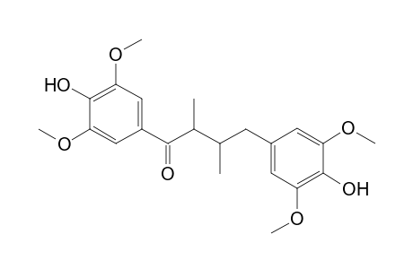 (2RS,3SR)-1,4-bis(4-hydroxy-3,5-dimethoxyphenyl)-2,3-dimethylbutan-1-one