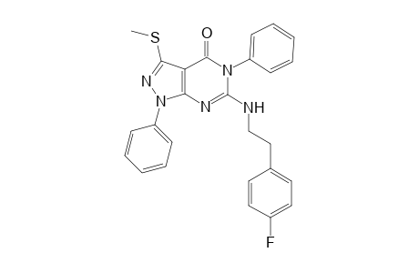 6-(4-fluorophenethylamino)-3-(methylthio)-1,5-diphenyl-1H-pyrazolo[3,4-d]pyrimidin-4(5H)-one