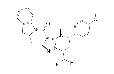 7-(difluoromethyl)-5-(4-methoxyphenyl)-3-[(2-methyl-2,3-dihydro-1H-indol-1-yl)carbonyl]-4,5,6,7-tetrahydropyrazolo[1,5-a]pyrimidine