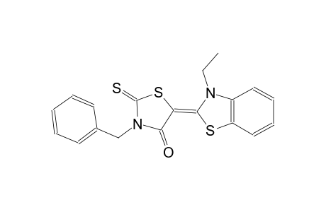 4-thiazolidinone, 5-(3-ethyl-2(3H)-benzothiazolylidene)-3-(phenylmethyl)-2-thioxo-, (5E)-