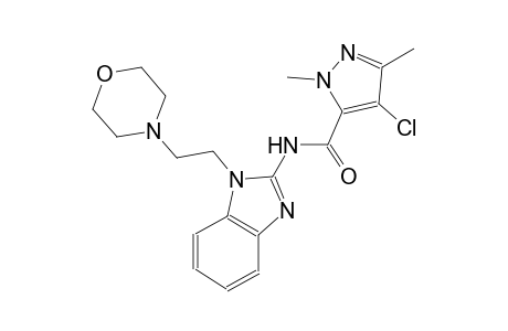 4-chloro-1,3-dimethyl-N-{1-[2-(4-morpholinyl)ethyl]-1H-benzimidazol-2-yl}-1H-pyrazole-5-carboxamide