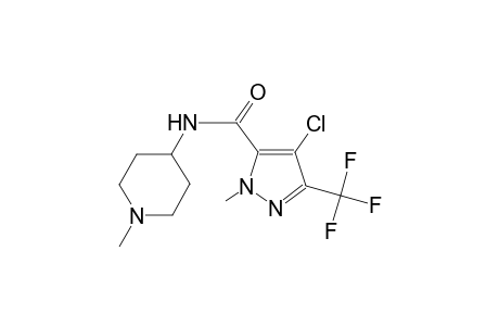 4-chloro-1-methyl-N-(1-methyl-4-piperidinyl)-3-(trifluoromethyl)-1H-pyrazole-5-carboxamide