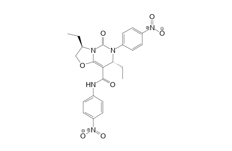 (3R,7R)-N,6-Bis(4-nitrophenyl)-3,7-diethyl-5-oxo-2,3,6,7-tetrahydro-5H-[1,3]oxazolo[3,2-c]pyrimidine-8-carboxamide