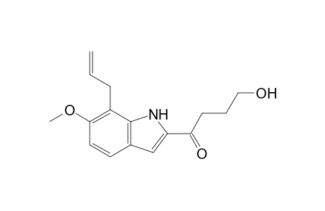 1-Butanone, 4-hydroxy-1-[6-methoxy-7-(2-propenyl)-1H-indol-2-yl]-