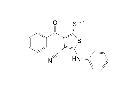 3-Thiophenecarbonitrile, 4-benzoyl-5-(methylthio)-2-(phenylamino)-