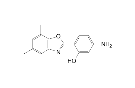 Phenol, 5-amino-2-(5,7-dimethyl-1,3-benzoxazol-2-yl)-