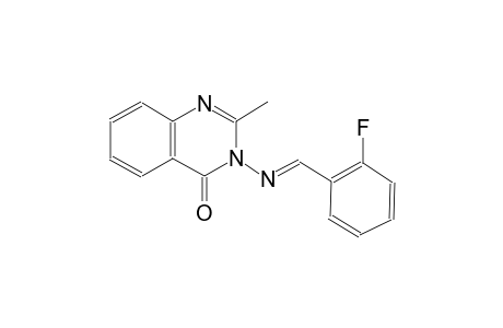 4(3H)-quinazolinone, 3-[[(E)-(2-fluorophenyl)methylidene]amino]-2-methyl-