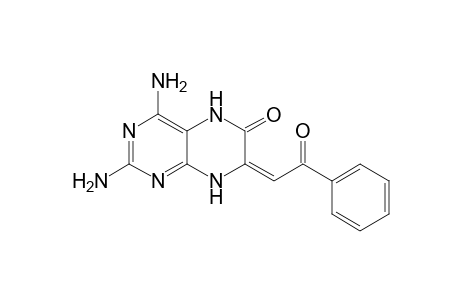 6(5H)-Pteridinone, 2,4-diamino-7,8-dihydro-7-(2-oxo-2-phenylethylidene)-
