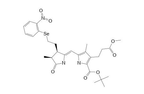 (Z,2RS,3SR)-9-(TERT.-BUTOXYCARBONYL)-2,3-DIHYDRO-8-[2-(METHOXYCARBONYL)-ETHYL]-2,7-DIMETHYL-3-[2-(2-NITROPHENYLSELENO)-ETHYL]-DIPYRRIN-1(10H)-ONE