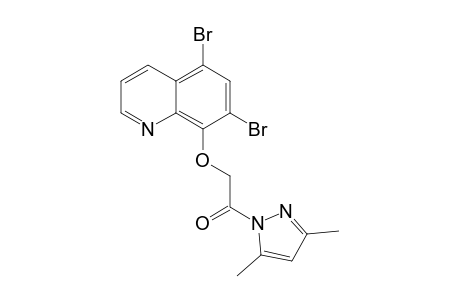2-((5,7-dibromoquinolin-8-yl)oxy)-1-(3,5-dimethyl-1H-pyrazol-1-yl)ethan-1-one