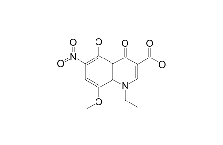 1-ethyl-5-hydroxy-4-keto-8-methoxy-6-nitro-quinoline-3-carboxylic acid