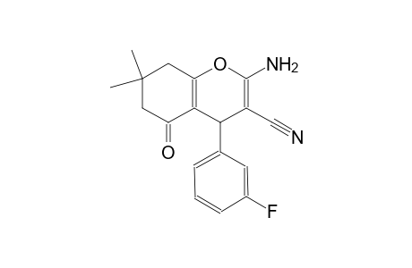 2-amino-4-(3-fluorophenyl)-7,7-dimethyl-5-oxo-5,6,7,8-tetrahydro-4H-chromene-3-carbonitrile
