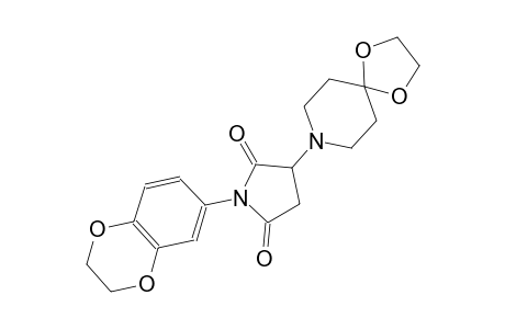 2,5-pyrrolidinedione, 1-(2,3-dihydro-1,4-benzodioxin-6-yl)-3-(1,4-dioxa-8-azaspiro[4.5]dec-8-yl)-