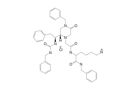 N-[2-[4-BENZYL-(2S)-[(1S)-(3-BENZYLUREIDO)-2-PHENYLETHYL]-5-OXO-PIPERAZIN-1-YL]-ACETYL]-LYS-NH-BN-HYDROCHLORIDE
