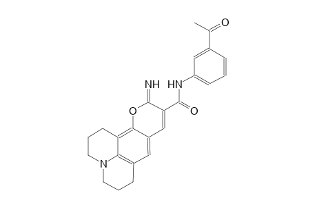 1H,5H,11H-[1]benzopyrano[6,7,8-ij]quinolizine-10-carboxamide, N-(3-acetylphenyl)-2,3,6,7-tetrahydro-11-imino-