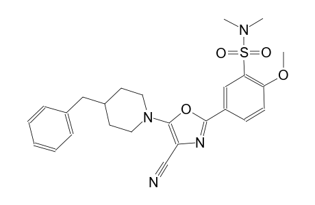 benzenesulfonamide, 5-[4-cyano-5-[4-(phenylmethyl)-1-piperidinyl]-2-oxazolyl]-2-methoxy-N,N-dimethyl-