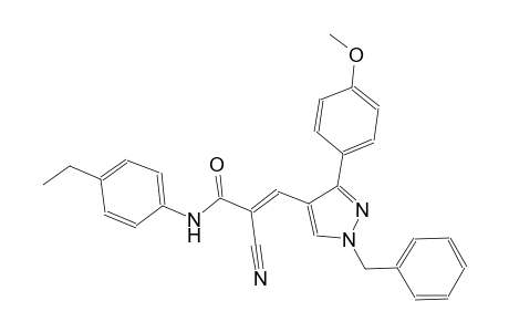 (2E)-3-[1-benzyl-3-(4-methoxyphenyl)-1H-pyrazol-4-yl]-2-cyano-N-(4-ethylphenyl)-2-propenamide