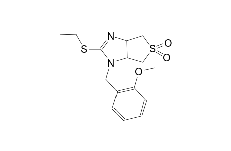 1H-thieno[3,4-d]imidazole, 2-(ethylthio)-3a,4,6,6a-tetrahydro-1-[(2-methoxyphenyl)methyl]-, 5,5-dioxide