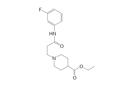 4-piperidinecarboxylic acid, 1-[3-[(3-fluorophenyl)amino]-3-oxopropyl]-, ethyl ester