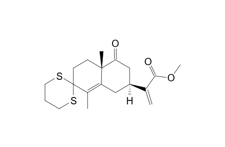 3,3-Trimethylenedithio-9-oxoeudesma-4,11(13)-diene-7.alpha.H-12-oic acid methyl ester