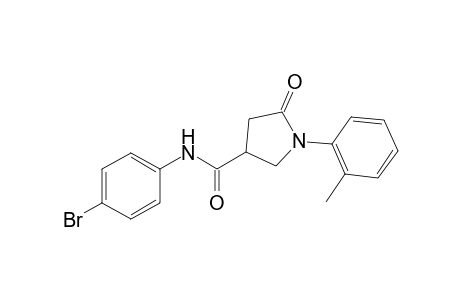 3-Pyrrolidinecarboxamide, N-(4-bromophenyl)-1-(2-methylphenyl)-5-oxo-