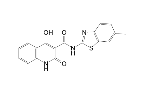 4-Hydroxy-2-oxo-1,2-dihydro-quinoline-3-carboxylic acid (6-methyl-benzothiazol-2-yl)-amide