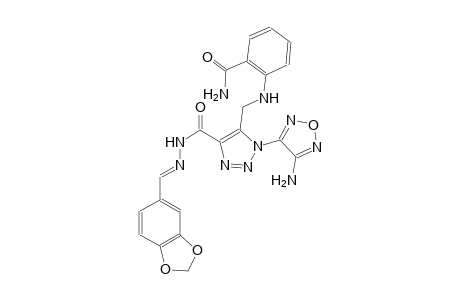 2-{[(1-(4-amino-1,2,5-oxadiazol-3-yl)-4-{[(2E)-2-(1,3-benzodioxol-5-ylmethylene)hydrazino]carbonyl}-1H-1,2,3-triazol-5-yl)methyl]amino}benzamide
