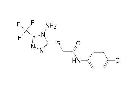 2-{[4-amino-5-(trifluoromethyl)-4H-1,2,4-triazol-3-yl]sulfanyl}-N-(4-chlorophenyl)acetamide